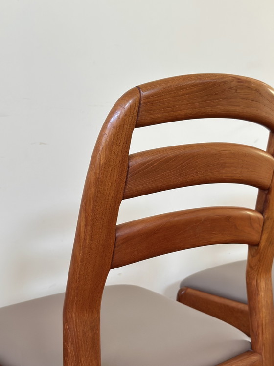 Image 1 of Set 4 vintage deens design stoelen DYRLUND jaren 50/60/70