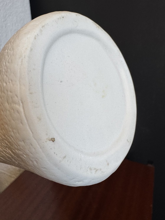 Image 1 of Vase rouleau porcelaine biscuit années 70