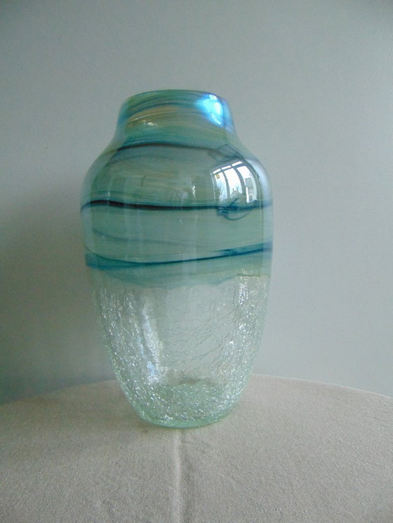Image 1 of Vaas met Craquelé en lusterglazuur