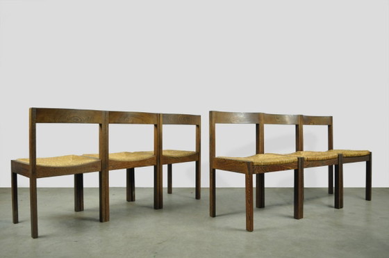 Image 1 of Vintage Wenge dining chairs in modern minimalist style, 1960s