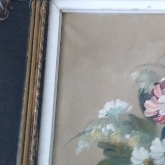 Image 1 of Tableau nature morte bouquet de fleurs 