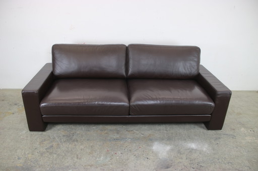 Rolf Benz Ego Couch three-seater anthracite designer sofa chrome