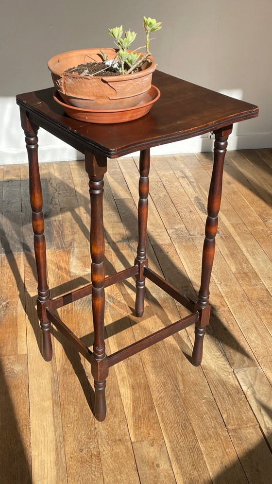 Image 1 of TAFEL Haute CHEVET gedraaid hout stijl