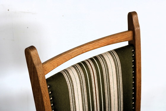 Image 1 of 6x Brutalistische Dänische Eichenstühle