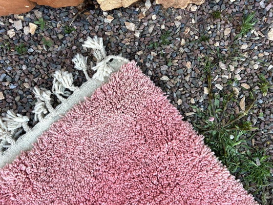 Image 1 of Bellissimo tappeto rosa fatto a mano, 200 cm x 300 cm