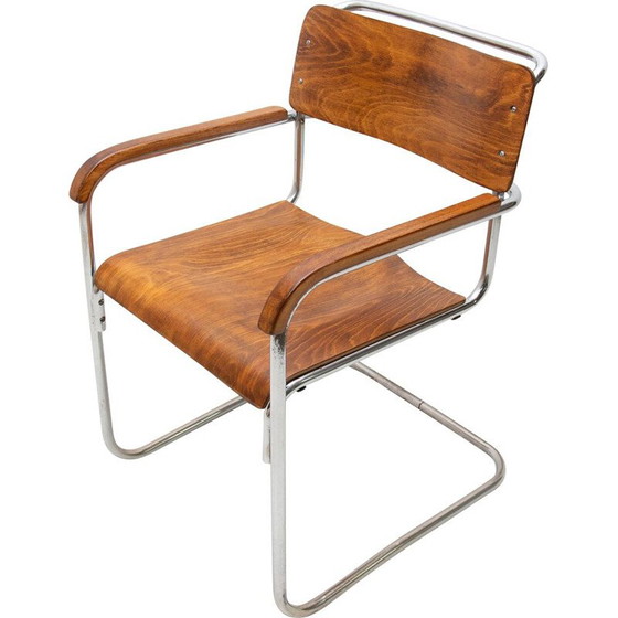 Image 1 of Vintage Bauhaus office chair by Robert Slezák for Baťa 1930s