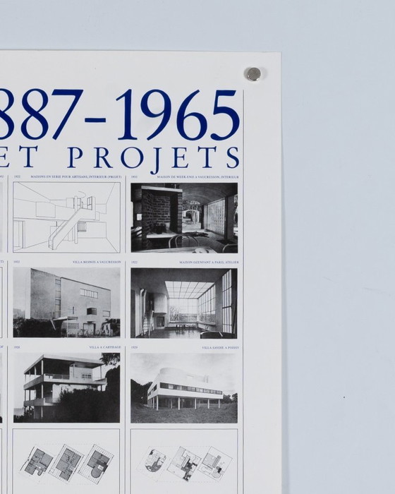 Image 1 of Le Corbusier – Poster originale vintage del 1987 di Le Corbusier – Architettura modernista – 100x68,5 cm