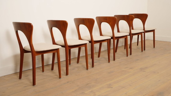 Image 1 of 6 x eetkamerstoel | Koefoeds Hornslets | Niels Koefoed | Model Peter | Teak