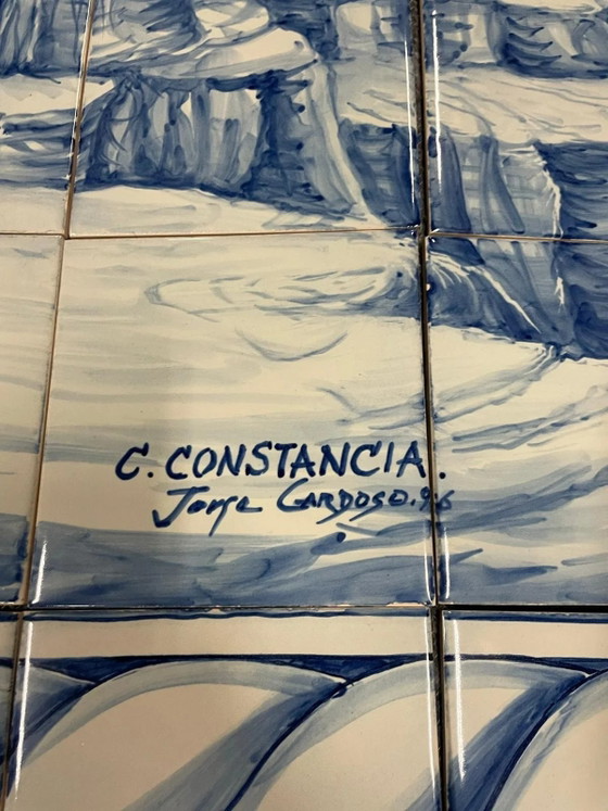 280 piastrelle Azulejos dipinte a mano / Enrico il Navigatore di C. Constantia / Jorge Gardoso 1996 / (photo 8 of 12)