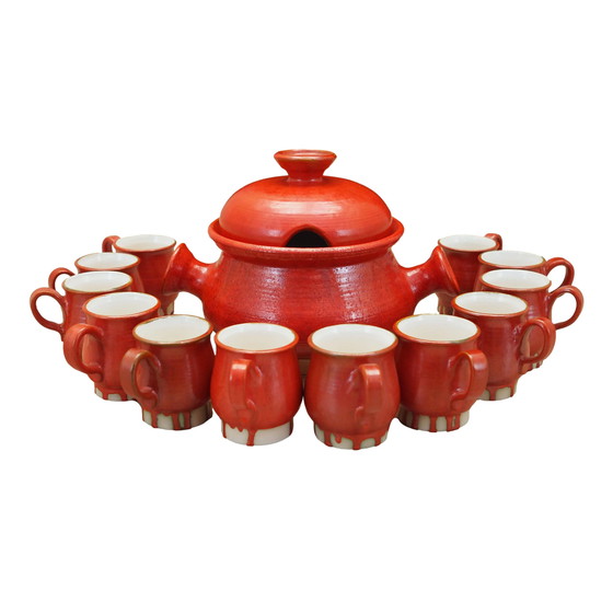 Image 1 of Ceramic punch set, Danish design, 1960s, production: Denmark