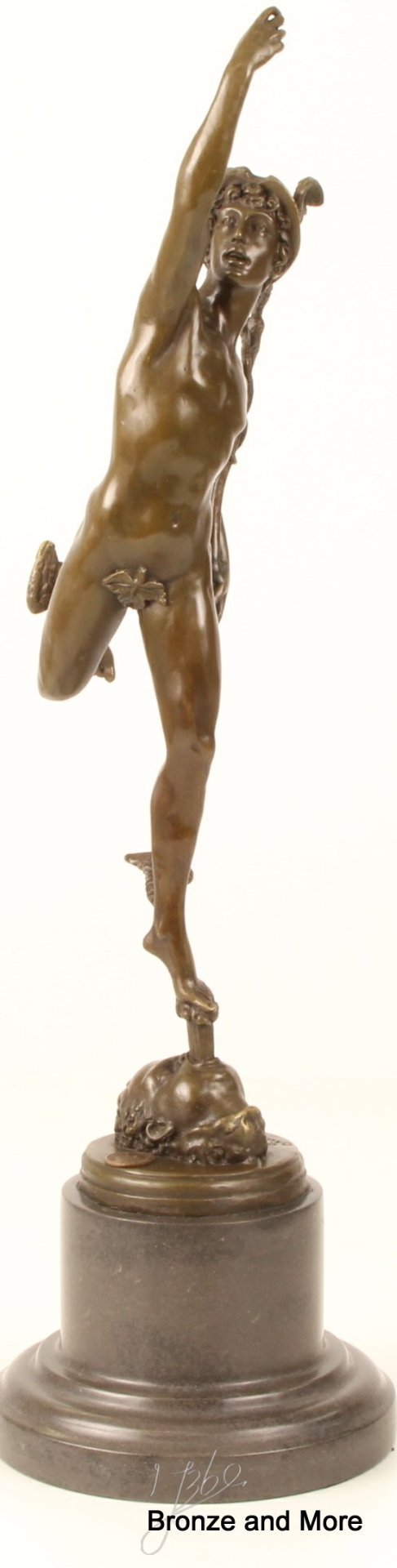 Image 1 of Bronzene Hermes-Statue mit Merkur, 42 cm
