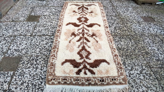Image 1 of Handgeknoopt Berber kleed wol 204x80cm