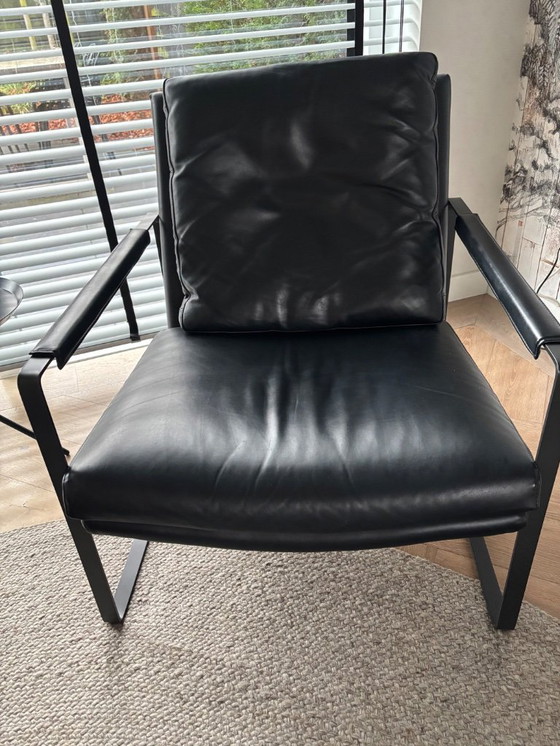 Image 1 of Leman Plus Lounge Chair datjes steel kleur zwart leder