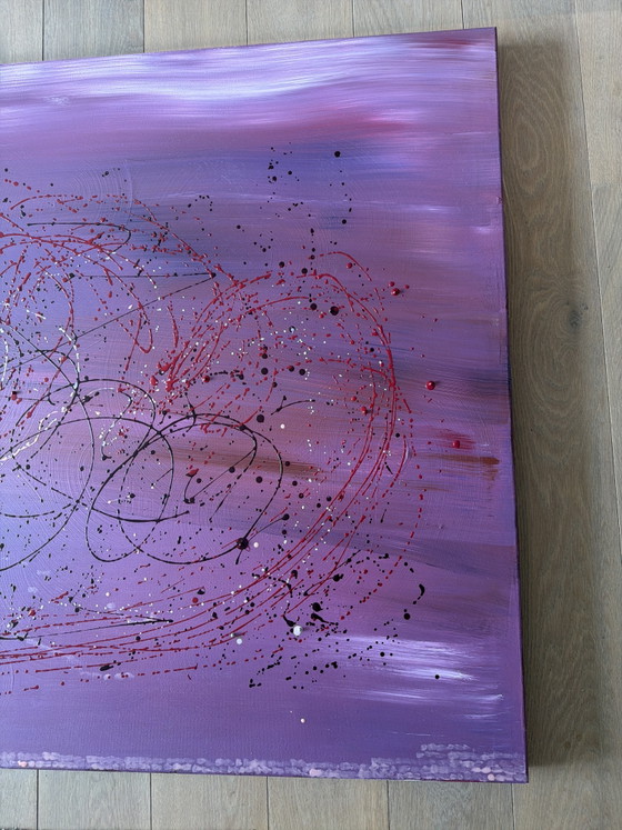 Two Messy Hearts 🩷❤️ – Pinturas y dibujos, Canvas (photo 4 of 5)