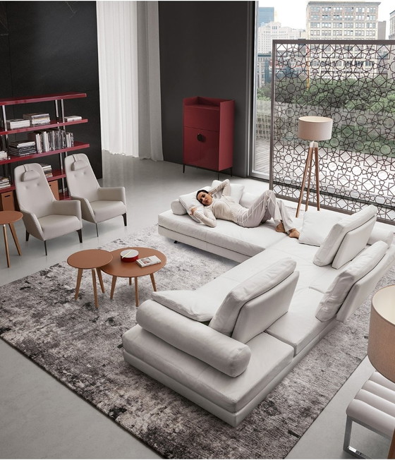 Image 1 of Leder DEMA Italien Design XL Lounge Sofa