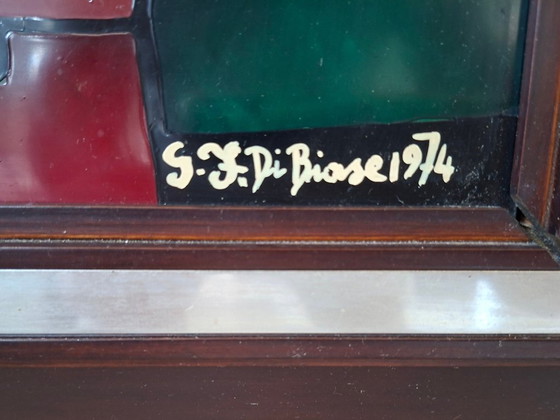 Image 1 of Original work "Madonna" – S.F. Di Biase, 1974 – Enamel on glass