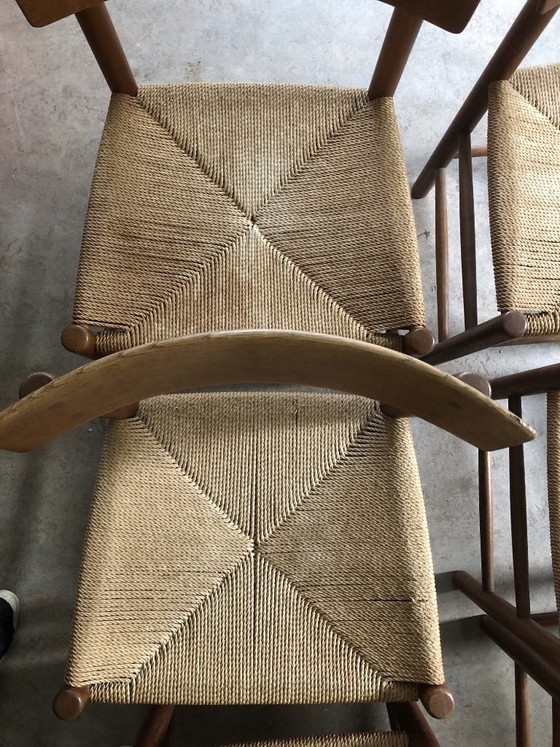 6 Børge Mogensen Esszimmerstühle – FDB Møbler, Papier, Holz (photo 8 of 9)