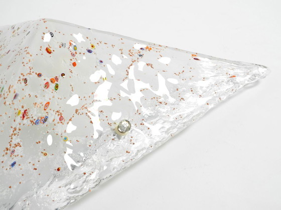 Image 1 of Post Modern Murano glass triangle ceiling lamp by Sylcom, Italy, 1985