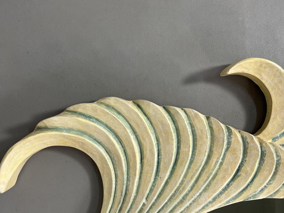 Image 1 of Vintage Italian epoxy designer mirror with console