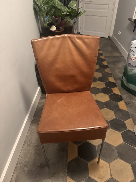 Image 1 of Amerikaans houten tafel met 8 Spica stoelen