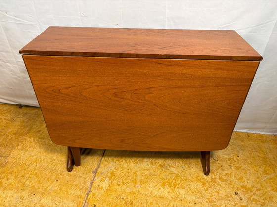 Image 1 of Mid-Century Retro Vintage Teak Drop Leaf Dining Table by G Plan 1960s  Kitchen or Dining Table • Space-Saving Design • British C