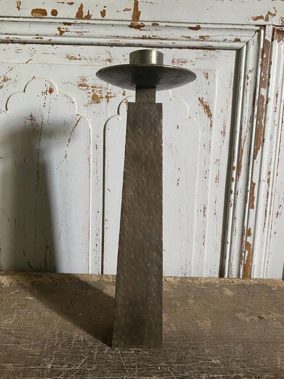 Bougeoir brutaliste – vintage, Bougeoirs et chandeliers, Métal (photo 3 of 11)