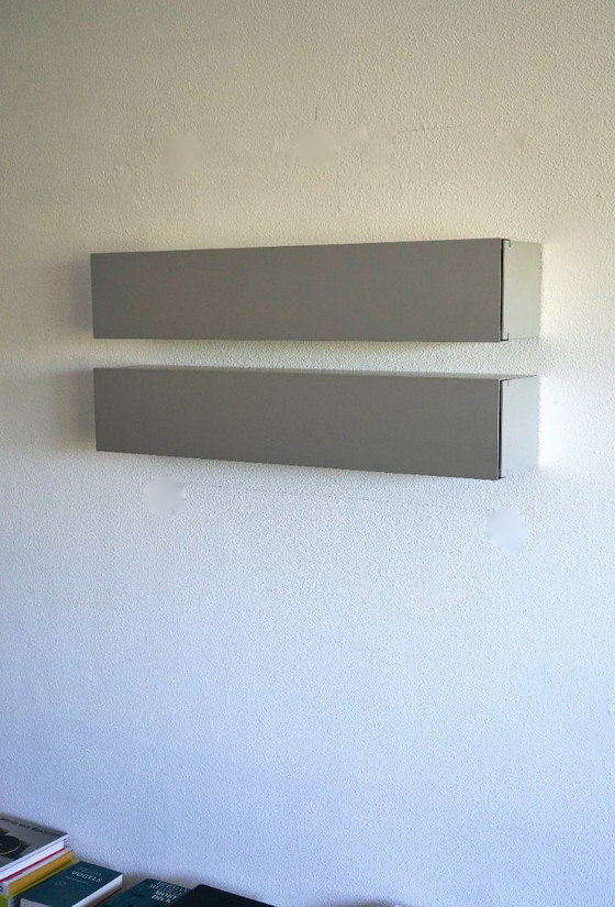 Armadi a muro A-Line Horizontals di Shigeru Uchida per Pastoe, anni '90, set di 2 – Aluminium (photo 4 of 10)
