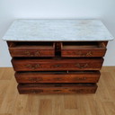 Vintage Antique sideboard, dresser, chest of drawers, bathroom vanity with marble top