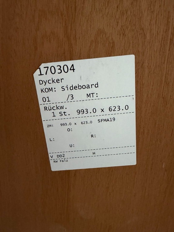 Image 1 of Meuble mural vintage Dycker en 3 pièces