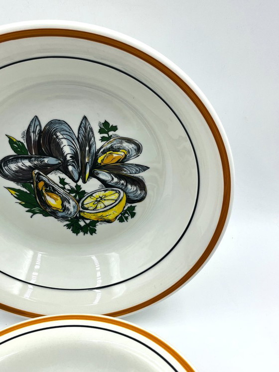 Mussel Serving Set Ceramica Quadrifoglio, Bowls, White (photo 4 of 15)