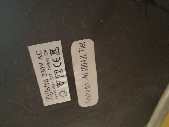 Image 1 of Lampada da terra vintage Zijlstra in vetro e metallo cromato