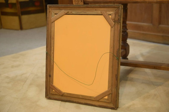 19th-century mirror in wood and stucco with floral decoration. (photo 7 of 7)