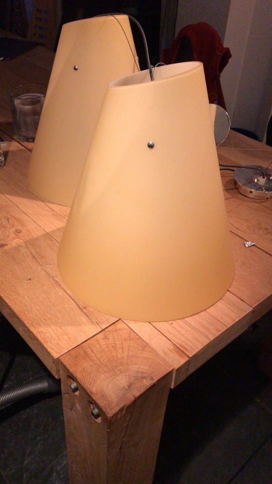 Image 1 of 2 lampade a sospensione Leucos in vetro di Murano