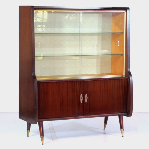 Vintage Art Deco vitrinekast, 1960s