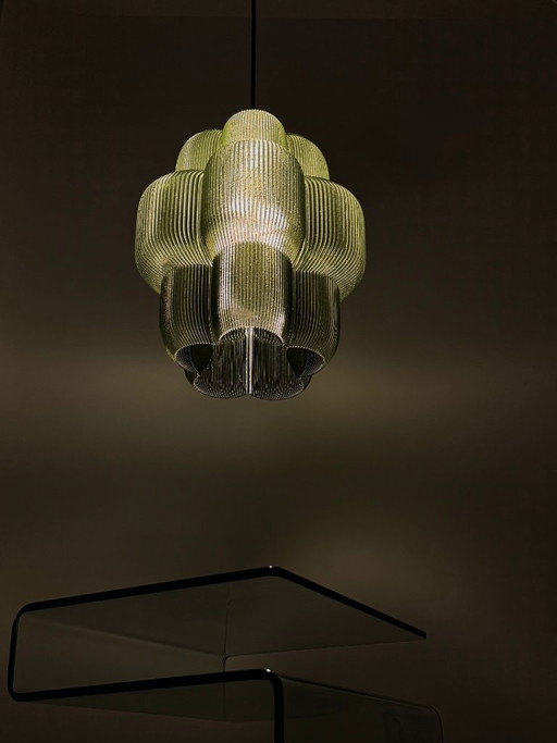Petulia S "Olivine" ByLucop - Organic Sculptural Pendant Lamp - Artisan 3D Printed Design