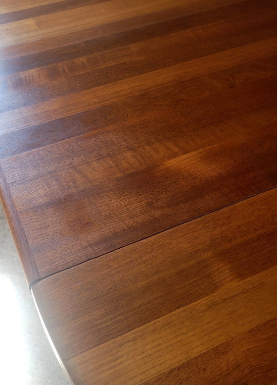 Image 1 of Vintage extendable round dining table in teak, Denmark 1960