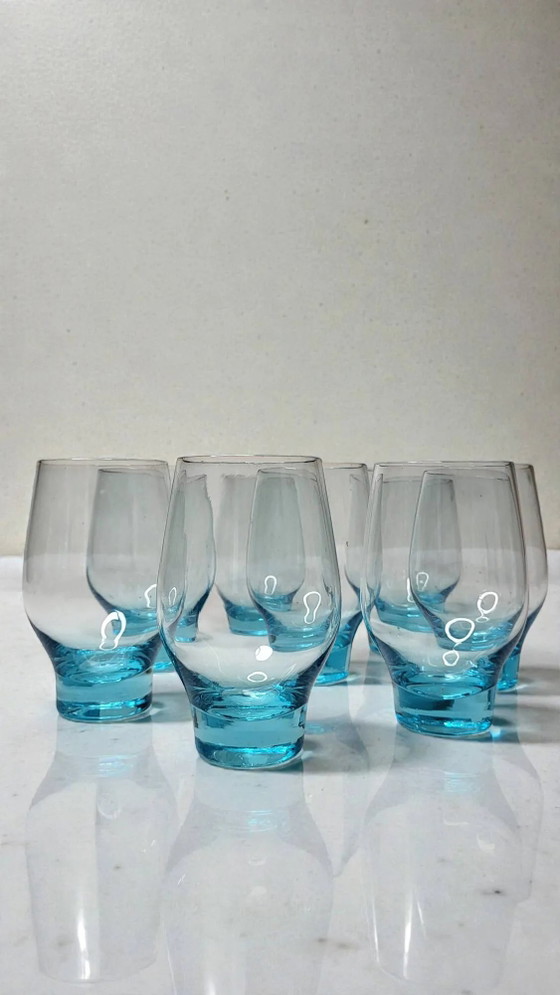 8 verres à eau 1970 – Verres et carafes, Crystal, Glass (photo 2 of 4)
