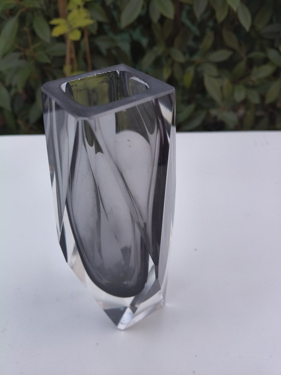 Murano Sommerso Vaas Flavio Poli Mandruzzato, Vazen, Murano Glas, Grijs (foto 4 van 7)