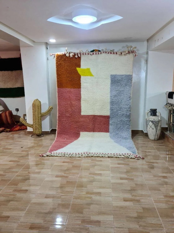 Modern Bohemian Rug 250x150 cm - Colorful Geometric Patterns Pink and Yellow, Rugs & carpets, Wool, Cotton (photo 2 of 3)
