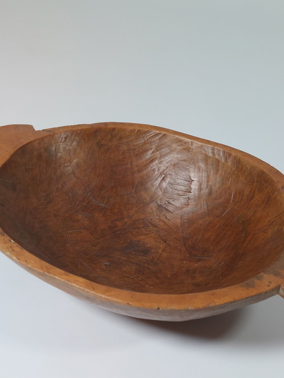 Image 1 of Antica ciotola in legno intagliata a mano, fruttiera Molle