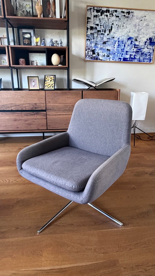 Softline Coco Swivel Drehsessel – Design Sessel – Grau – Busk+Hertzog