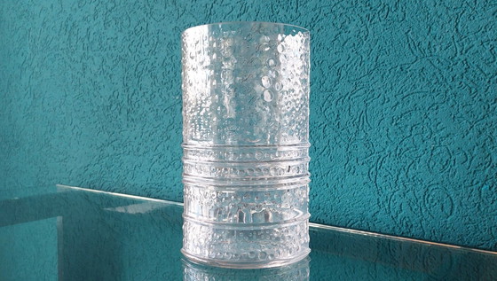 Image 1 of Structured Glass Vase by Willem Heesen for Leerdam Glass Factory, 1960's