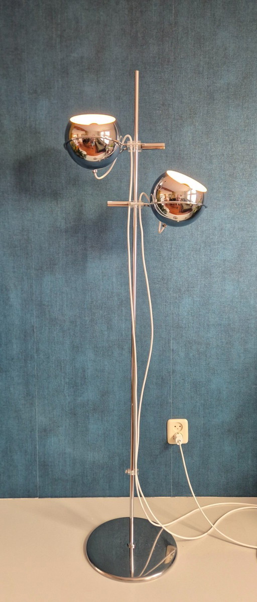 Vintage floor lamp - Gepo Napoli - Chrome - 1970s