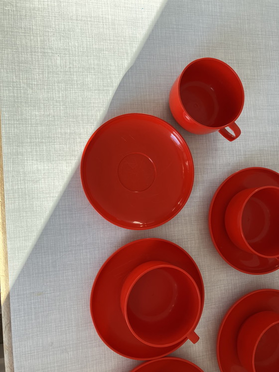 Image 1 of Set of 5 Mepal soup bowls and matching plates