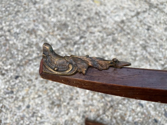 Image 1 of Louis XV style round marble coffee table