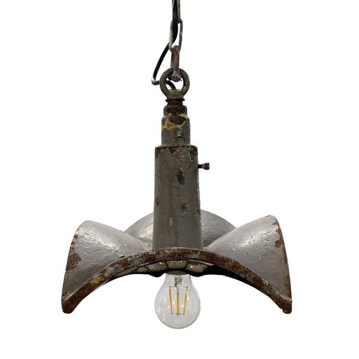 Suspension industrielle vintage n° 1 par Esla avec miroirs