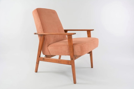 FOX fauteuil in perzikroze corduroy