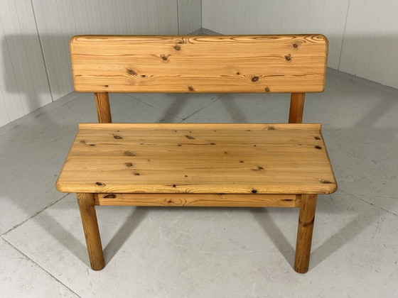Image 1 of Korup Stolefabrik solid pine bench with storage Denmark