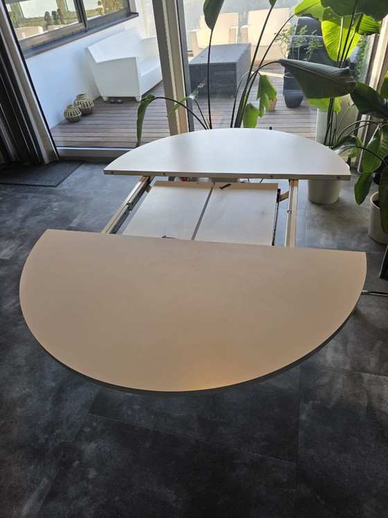 Tavolo design vintage Tecta anni '70 – speciale costruzione estensibile – Tavoli da pranzo, Metallo, lamine (photo 3 of 8)