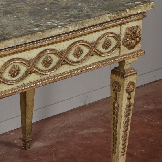 Louis XIV Lacquered Wood Console Writing Desk, 17th Century, Scagliola Top, Multi Color, Barok (photo 26 of 33)